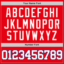 Charger l'image dans la galerie, Custom Fire Red White-Royal Authentic Basketball Jersey