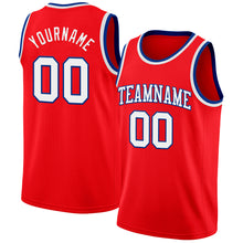 Charger l'image dans la galerie, Custom Fire Red White-Royal Authentic Basketball Jersey