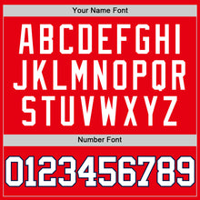 Charger l'image dans la galerie, Custom Fire Red White-Navy Authentic Basketball Jersey