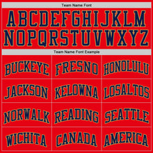 Charger l'image dans la galerie, Custom Fire Red Navy-Old Gold Authentic Basketball Jersey