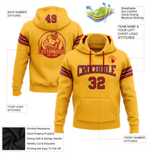 Charger l'image dans la galerie, Custom Stitched Gold Red-Navy Football Pullover Sweatshirt Hoodie