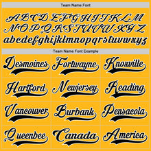 Load image into Gallery viewer, Custom Gold Black-White Hockey Jersey