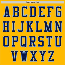 Laden Sie das Bild in den Galerie-Viewer, Custom Gold Navy-Light Blue Authentic Baseball Jersey