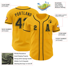 Laden Sie das Bild in den Galerie-Viewer, Custom Gold Black Authentic Baseball Jersey