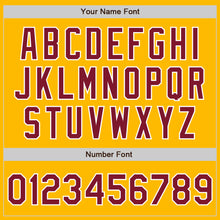 Laden Sie das Bild in den Galerie-Viewer, Custom Gold Crimson-White Authentic Baseball Jersey