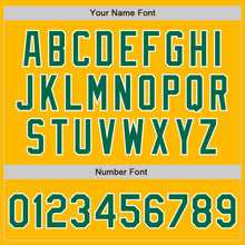 Laden Sie das Bild in den Galerie-Viewer, Custom Gold Kelly Green-White Authentic Baseball Jersey