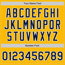 Laden Sie das Bild in den Galerie-Viewer, Custom Gold Navy-White Authentic Baseball Jersey