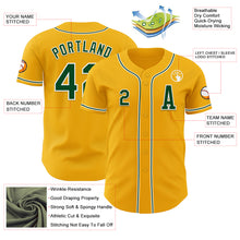 Laden Sie das Bild in den Galerie-Viewer, Custom Gold Green-White Authentic Baseball Jersey