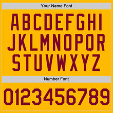 Загрузить изображение в средство просмотра галереи, Custom Gold Maroon Authentic Throwback Basketball Jersey