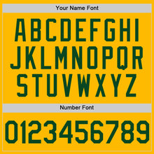 Загрузить изображение в средство просмотра галереи, Custom Gold Green Authentic Throwback Basketball Jersey