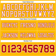 Charger l'image dans la galerie, Custom Gold Red-White Authentic Football Jersey