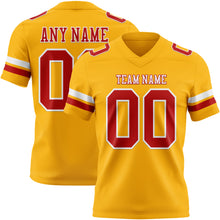 Charger l'image dans la galerie, Custom Gold Red-White Authentic Football Jersey