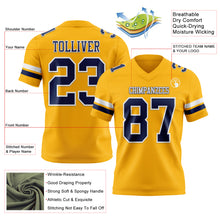 Charger l'image dans la galerie, Custom Gold Nvay-White Authentic Football Jersey