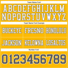 Laden Sie das Bild in den Galerie-Viewer, Custom Gold Steel Gray-White Authentic Football Jersey