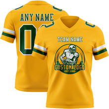 Charger l'image dans la galerie, Custom Gold Green-White Authentic Football Jersey