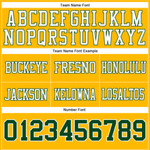 Charger l'image dans la galerie, Custom Gold Green-White Authentic Football Jersey