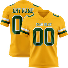 Charger l'image dans la galerie, Custom Gold Green-White Authentic Football Jersey