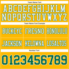 Charger l'image dans la galerie, Custom Gold Kelly Green-White Authentic Football Jersey