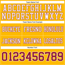 Charger l'image dans la galerie, Custom Gold Cardinal-White Authentic Football Jersey