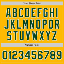 Load image into Gallery viewer, Custom Stitched Gold Green-White Baseball Pullover Sweatshirt Hoodie