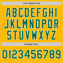 Load image into Gallery viewer, Custom Stitched Gold Kelly Green-White Baseball Pullover Sweatshirt Hoodie