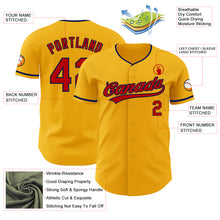 Загрузить изображение в средство просмотра галереи, Custom Gold Red-Navy Authentic Baseball Jersey