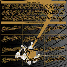 Загрузить изображение в средство просмотра галереи, Custom Black Old Gold 3D Pattern Design Bowling Performance Polo Shirt