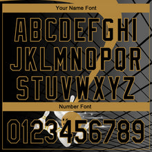 Загрузить изображение в средство просмотра галереи, Custom Black Old Gold 3D Pattern Design Bowling Performance Polo Shirt