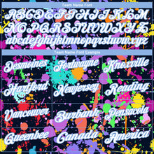 Load image into Gallery viewer, Custom Graffiti Pattern White-Light Blue 3D Splashes Performance Golf Polo Shirt