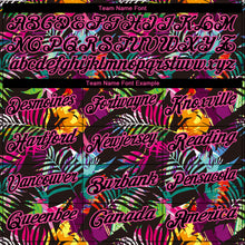 Загрузить изображение в средство просмотра галереи, Custom Black Pink 3D Pattern Design Tropical Hawaii Palm Leaves Performance Golf Polo Shirt