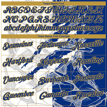 Load image into Gallery viewer, Custom Graffiti Pattern Royal-Old Gold 3D Scratch Performance Golf Polo Shirt