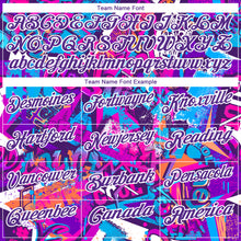 Load image into Gallery viewer, Custom Graffiti Pattern Purple-White 3D Performance Golf Polo Shirt