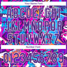 Load image into Gallery viewer, Custom Graffiti Pattern Purple-White 3D Performance Golf Polo Shirt