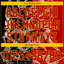 Load image into Gallery viewer, Custom Graffiti Pattern Red-Yellow 3D Scratch Performance Golf Polo Shirt