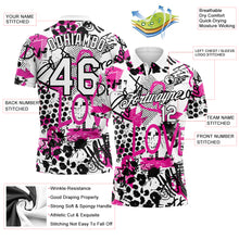 Laden Sie das Bild in den Galerie-Viewer, Custom Graffiti Pattern White-Black 3D Performance Golf Polo Shirt