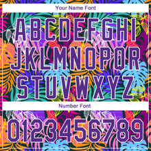 Загрузить изображение в средство просмотра галереи, Custom Purple White 3D Pattern Design Hawaii Palm Trees Performance Golf Polo Shirt