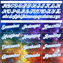 Load image into Gallery viewer, Custom Galactic White-Light Blue 3D Performance Golf Polo Shirt