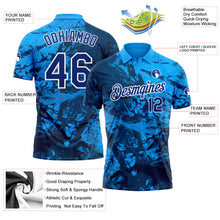 Laden Sie das Bild in den Galerie-Viewer, Custom Graffiti Pattern Royal-White 3D Performance Golf Polo Shirt