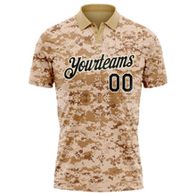 Charger l'image dans la galerie, Custom Camo Black-Cream Performance Salute To Service Golf Polo Shirt