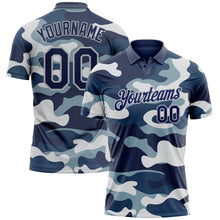 Charger l'image dans la galerie, Custom Camo Navy-Light Gray Performance Salute To Service Golf Polo Shirt