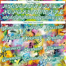 Laden Sie das Bild in den Galerie-Viewer, Custom Graffiti Pattern White-Kelly Green 3D Performance Golf Polo Shirt