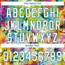 Laden Sie das Bild in den Galerie-Viewer, Custom Graffiti Pattern White-Kelly Green 3D Performance Golf Polo Shirt