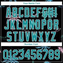 Загрузить изображение в средство просмотра галереи, Custom Black Teal-White 3D Pattern Design Hawaii Palm Trees Performance Golf Polo Shirt