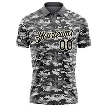 Charger l'image dans la galerie, Custom Camo Black-Cream Performance Salute To Service Golf Polo Shirt