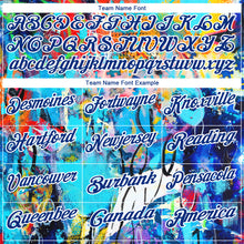 Laden Sie das Bild in den Galerie-Viewer, Custom Graffiti Pattern Royal-White 3D Performance Golf Polo Shirt