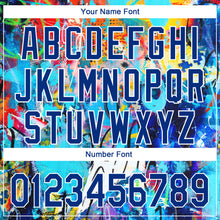 Laden Sie das Bild in den Galerie-Viewer, Custom Graffiti Pattern Royal-White 3D Performance Golf Polo Shirt