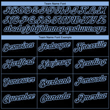 Laden Sie das Bild in den Galerie-Viewer, Custom Graffiti Pattern Black-Light Blue 3D Performance Golf Polo Shirt