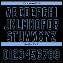 Laden Sie das Bild in den Galerie-Viewer, Custom Graffiti Pattern Black-Light Blue 3D Performance Golf Polo Shirt