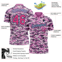 Load image into Gallery viewer, Custom Camo Pink-Light Blue Performance Salute To Service Golf Polo Shirt