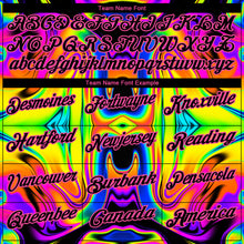 Charger l'image dans la galerie, Custom Pink Black 3D Pattern Design Abstract Iridescent Psychedelic Swirl Fluid Art Performance Golf Polo Shirt